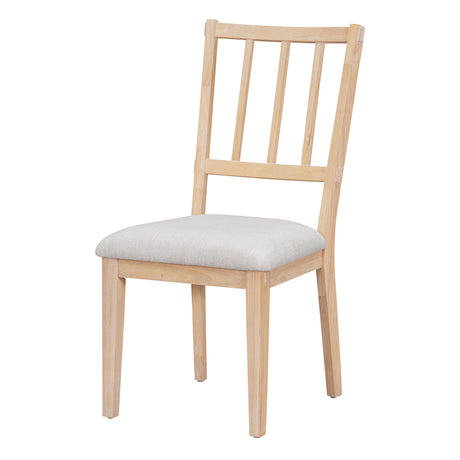 TREXM 5-piece Rustic Charm Round Dining Set with 3 Upholstered Chairs and Curved Bench for Dining Room, Kitchen and Living Room (Natural) - sold by Home Elegance USA