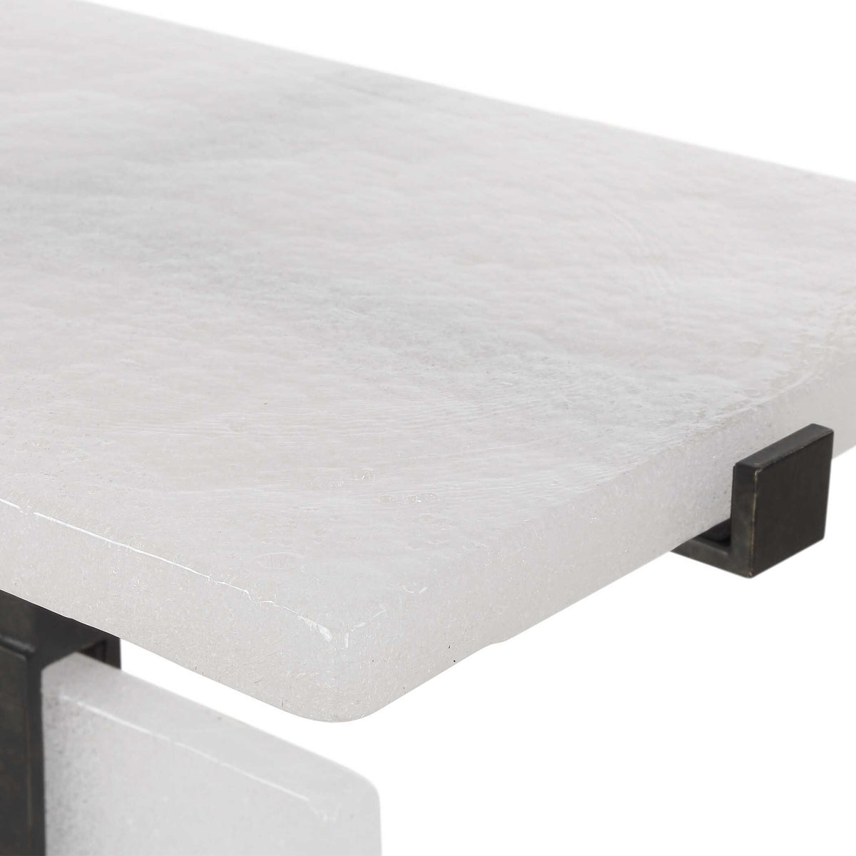 Elements Bubble Glass Accent Table - White by Uttermost - View 6