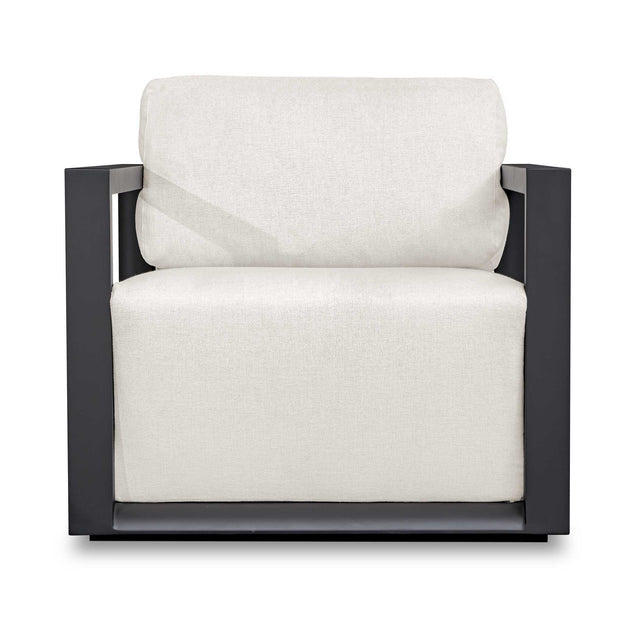 Remsen Outdoor Lounge Chair Black / Oyster - Black / White by Uttermost - View 1