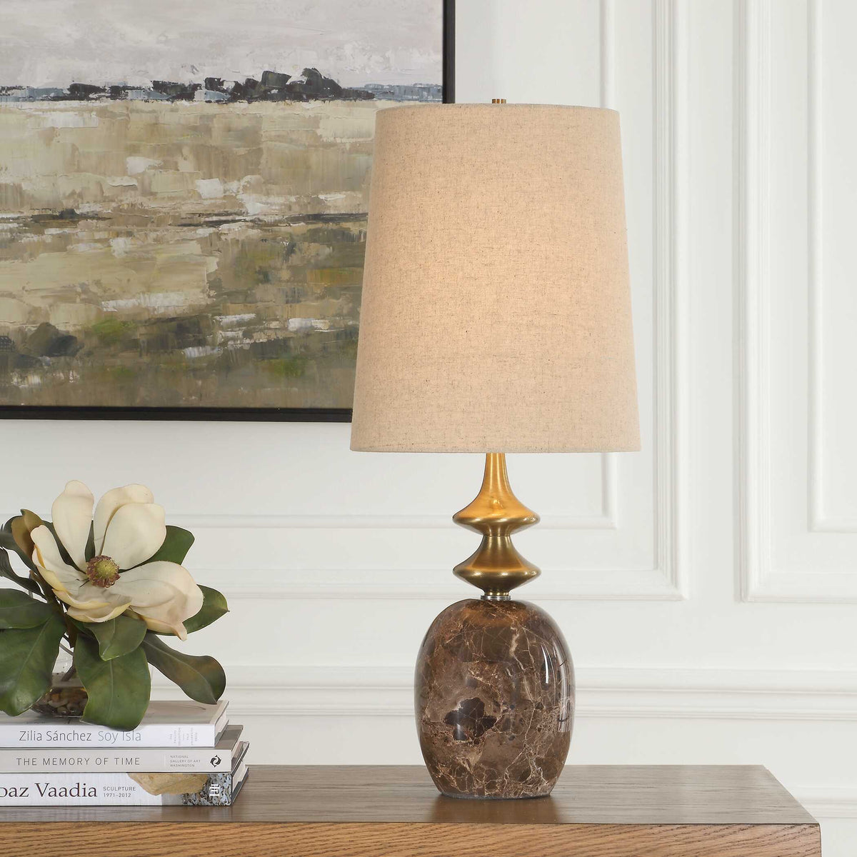 Percy Marble Buffet Lamp Brass / Brown - Dark Brown / Gold by Uttermost - View 2