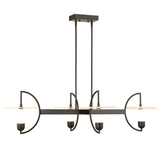 Kyoto 4 Light Linear LED Chandelier - Black by Uttermost - View 7