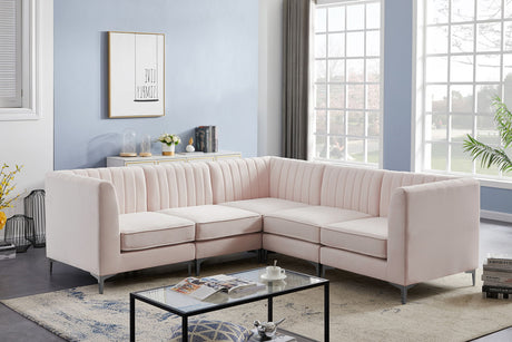 Alina - Modular Sectional 6 Piece - Pink - 604Pink - Sec5C - Home Elegance USA - 3