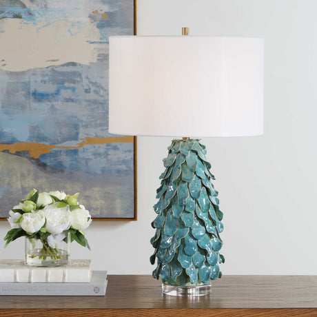 Mina Table Lamp Teal Blue - Blue / Green by Uttermost - View 2