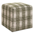 Joie Ireland Plaid Ottoman - Green by Uttermost - View 1