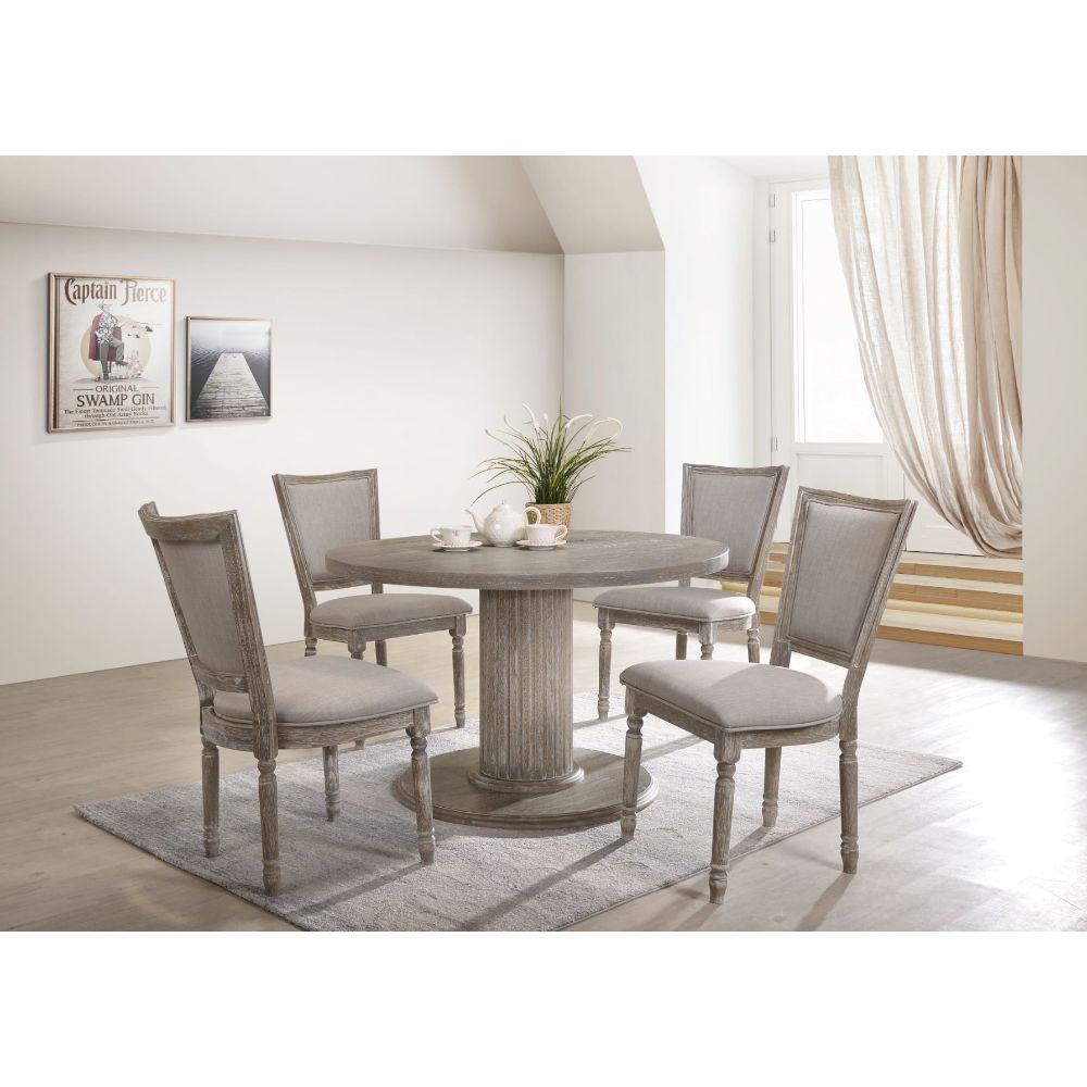 Acme - Gabrian Dining Table 71725 Reclaimed Gray Finish