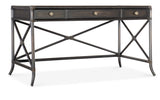 Retreat Pole Rattan Writing Desk - Black / Dark Brown by Hooker Furniture - View 1