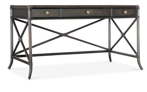 Retreat Pole Rattan Writing Desk - Black / Dark Brown by Hooker Furniture - View 1