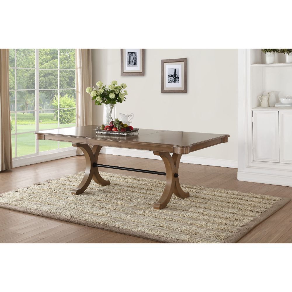 Acme - Harald Dining Table 71765 Gray Oak Finish