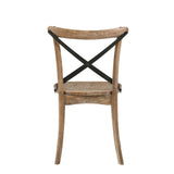 Acme - Kendric Side Chair (Set-2) 71777 Rustic Oak Finish