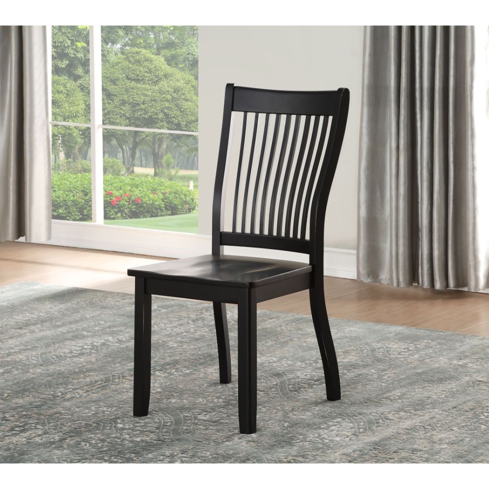 Acme - Renske Side Chair (Set-2) 71852 Black Finish