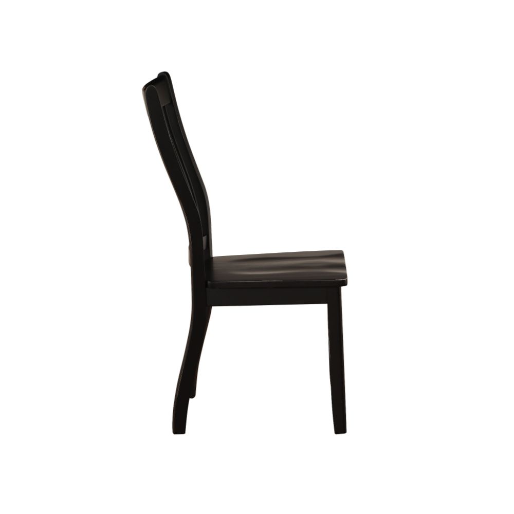 Acme - Renske Side Chair (Set-2) 71852 Black Finish