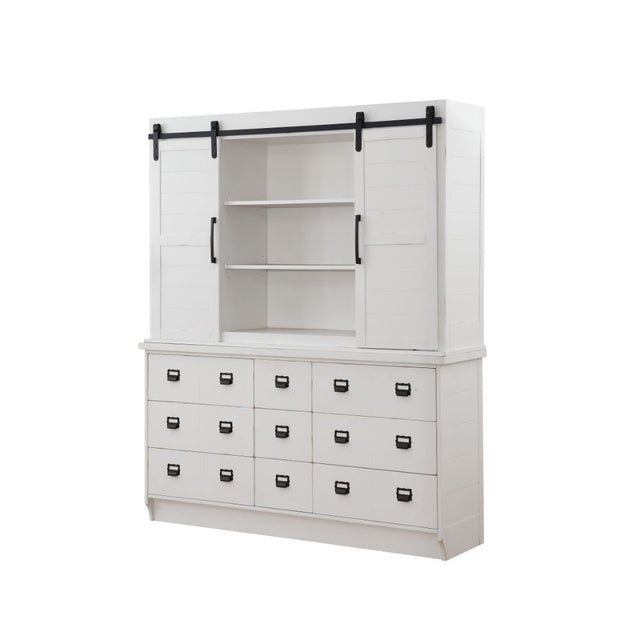 Acme - Renske Buffet & Hutch 71853 Antique White Finish