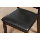 Acme - Katrien Side Chair (Set-2) 71857 Black Synthetic Leather & Espresso Finish