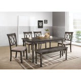 Acme - Claudia II Dining Table 71880 Weathered Gray Finish