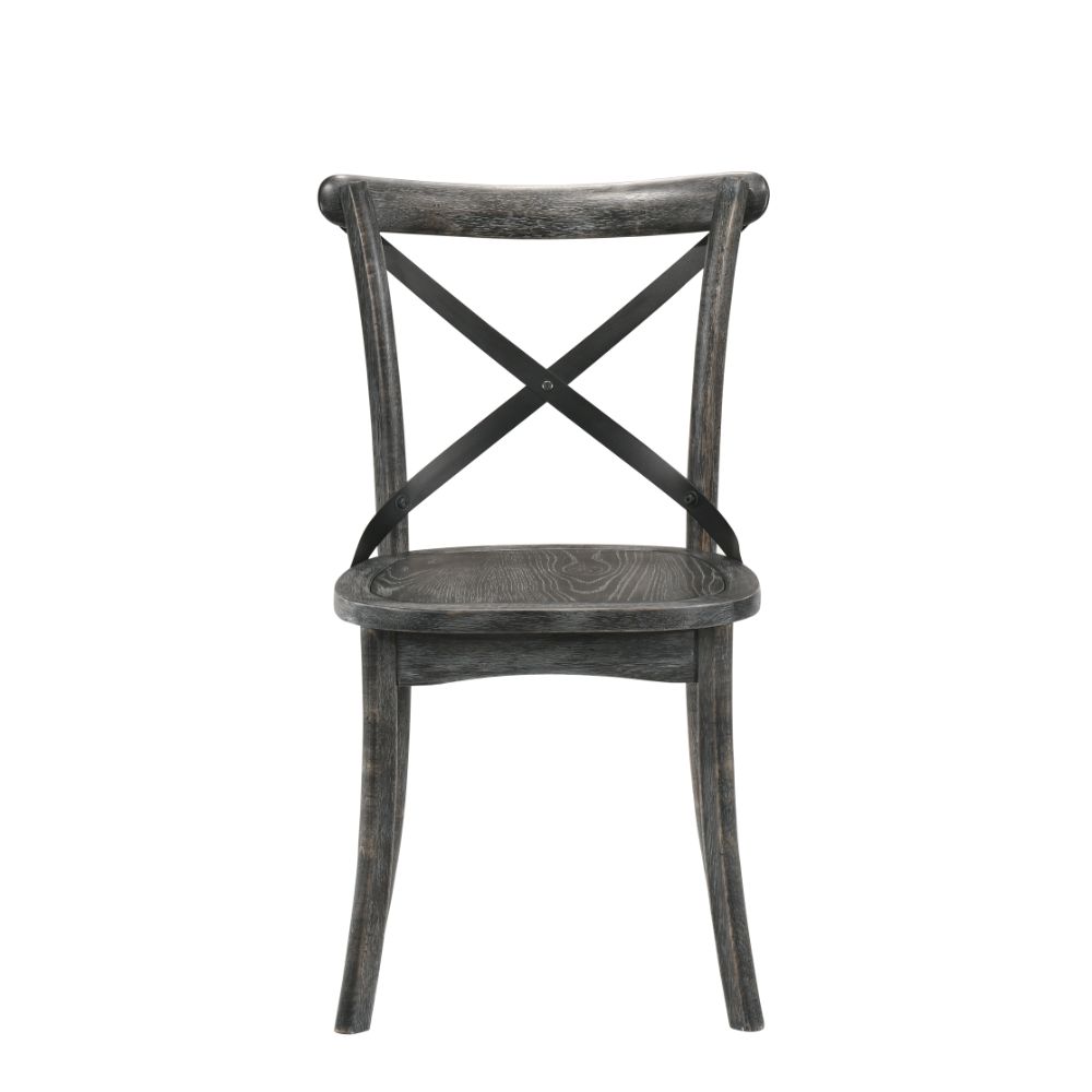 Acme - Kendric Side Chair (Set-2) 71897 Rustic Gray Finish