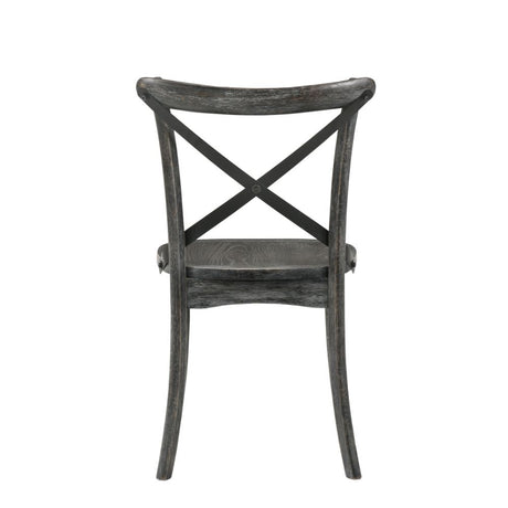 Acme - Kendric Side Chair (Set-2) 71897 Rustic Gray Finish