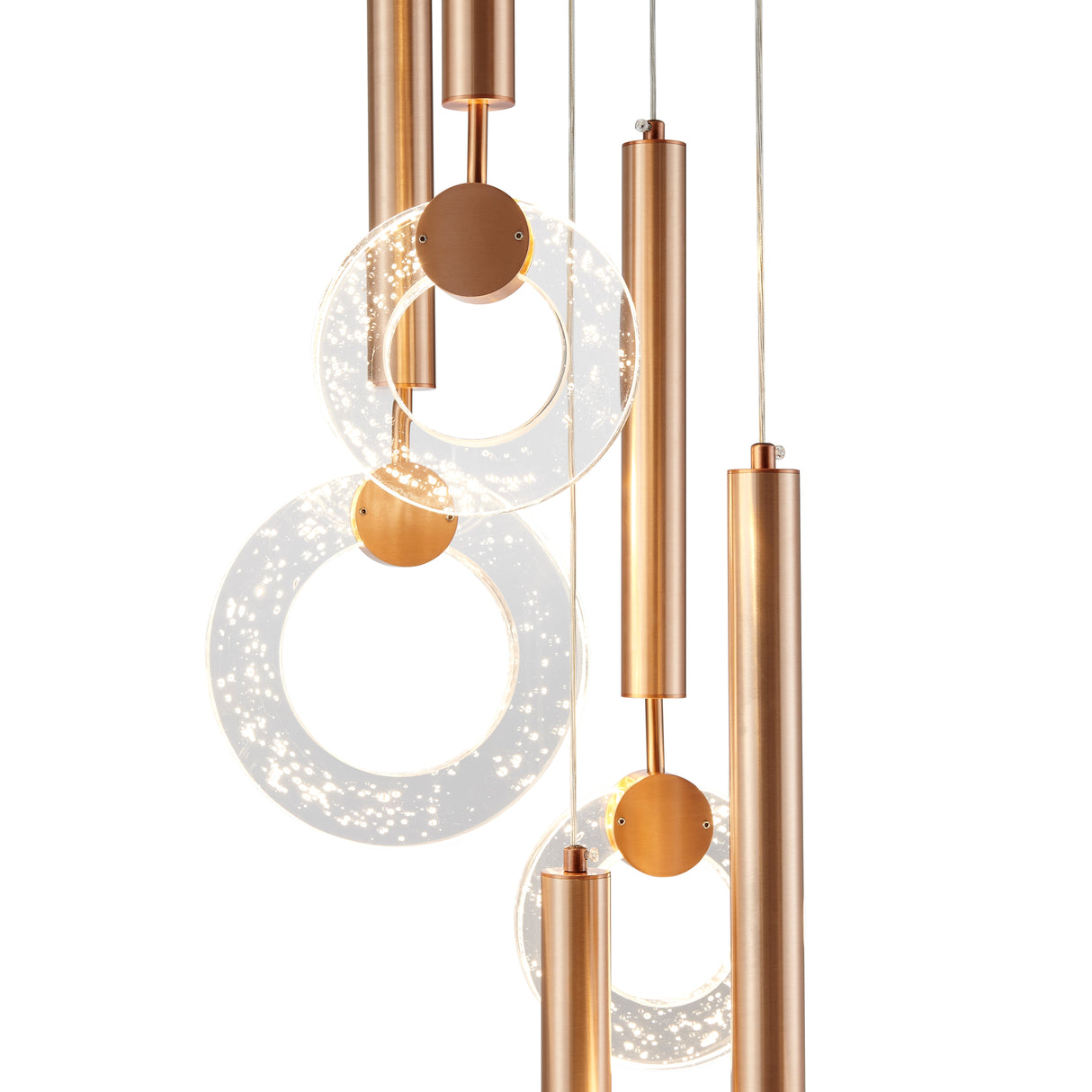Glitter Rings Flush Chandelier // Bronze  | Finesse - Home Elegance USA