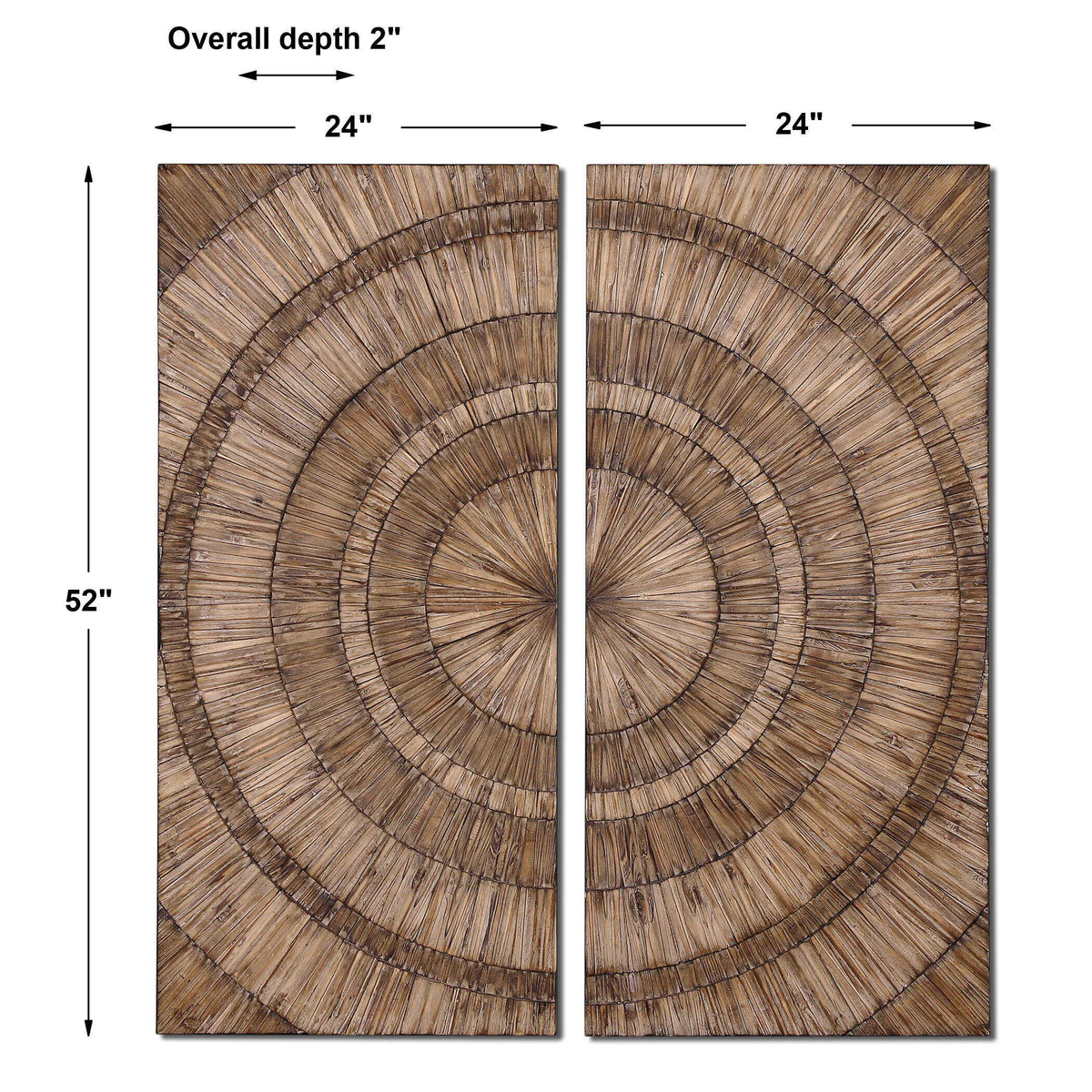 Lanciano Wood Wall Art - Light Brown by Uttermost - View 4