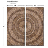 Lanciano Wood Wall Art - Light Brown by Uttermost - View 4