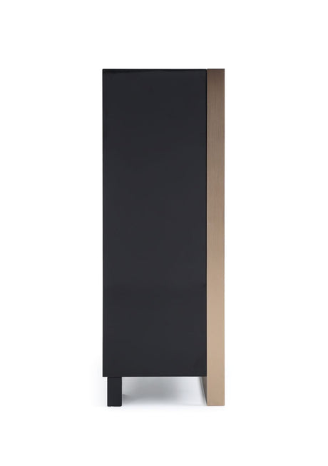 Nova Domus Cartier Modern Black & Rosegold Chest