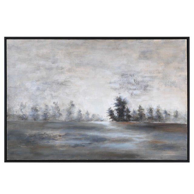 Evening Mist Landscape Art - Black / Blue by Uttermost - View 1
