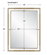 It's All Connected Rectangle Brass Mirror - Gold by Uttermost - View 7
