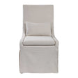 Coley Linen Armless Chair White - Beige by Uttermost - View 1