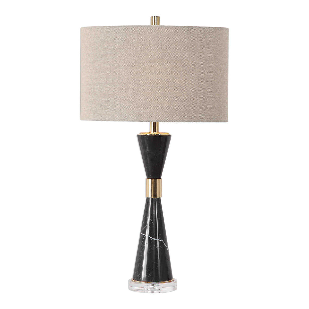 Alastair Marble Table Lamp - Beige / Black by Uttermost - View 1