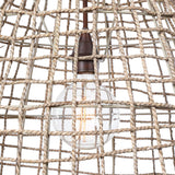 Cross Weave 1 Light Pendant - Beige by Uttermost - View 4