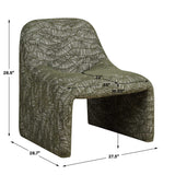 Menlo Accent Chair - Green by Uttermost - View 3