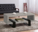 Dinard Coffee Table with Shelf Grey Driftwood | Coaster - 720878 - Home Elegance USA - 2