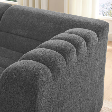 135' U-Shaped Modular Sectional Sofa with Chaise and Movable Ottoman for Living Room, Chenille Upholstered Boneless Couches with Wave-Shaped Armrest, No Pillows Included - sold by Home Elegance USA