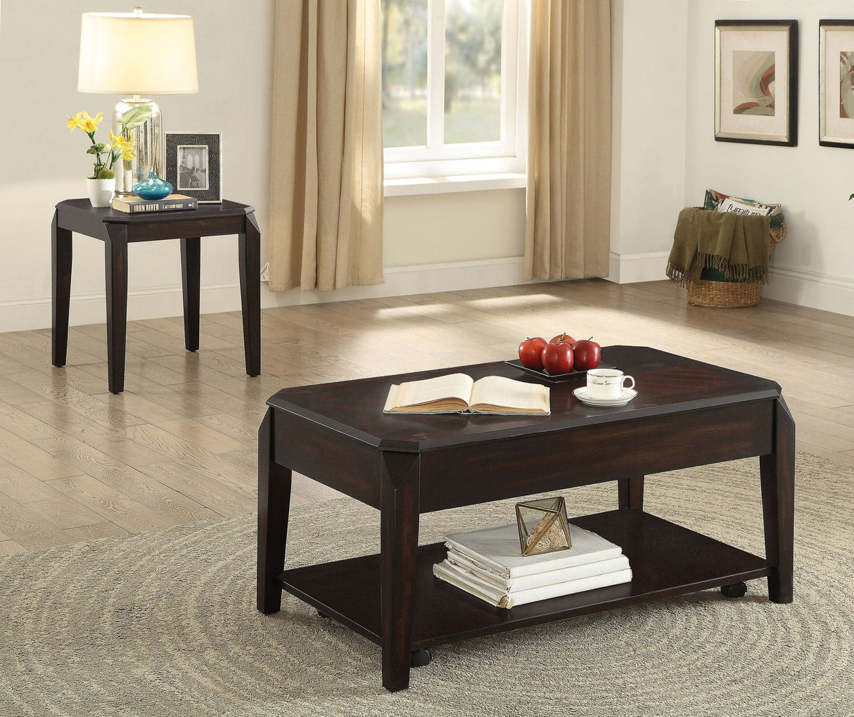 Baylor Square End Table Walnut | Coaster - 721047 - Home Elegance USA - 5