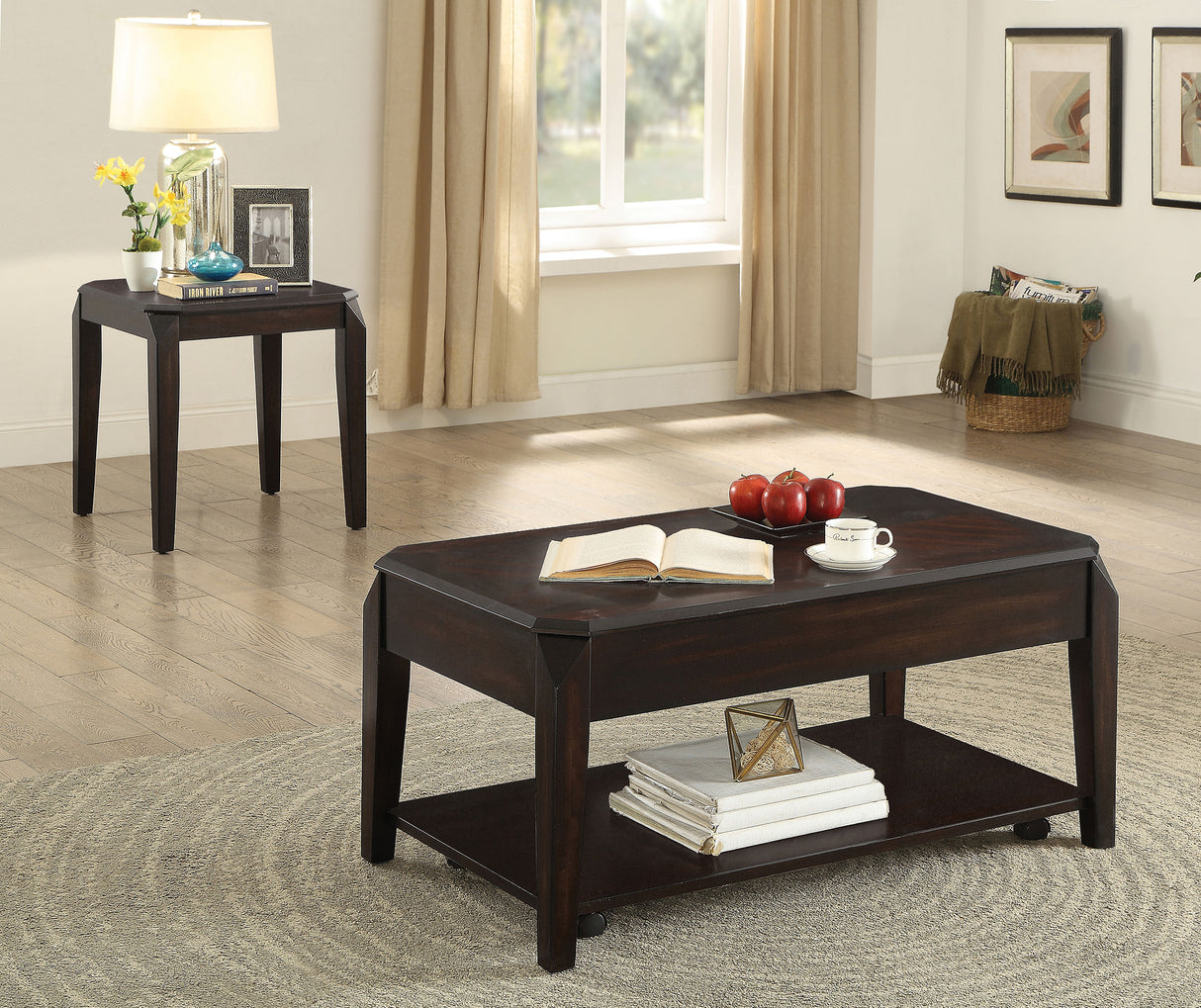 End Table - Baylor Square End Table Walnut