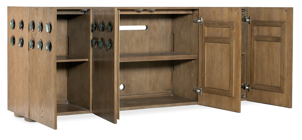 Commerce And Market Pilea Entertainment Credenza - Light Brown / Light Blue by Hooker Furniture - View 4