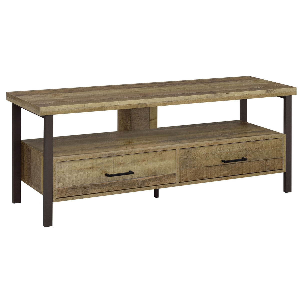 59" Tv Stand - Ruston 59" 2-drawer TV Console Weathered Pine