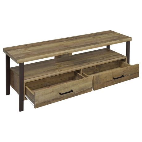 Ruston 59" 2 - drawer TV Console Weathered Pine - 721881 - image - 2