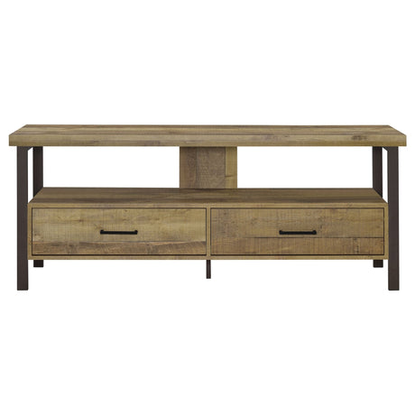 Ruston 59" 2 - drawer TV Console Weathered Pine - 721881 - image - 3