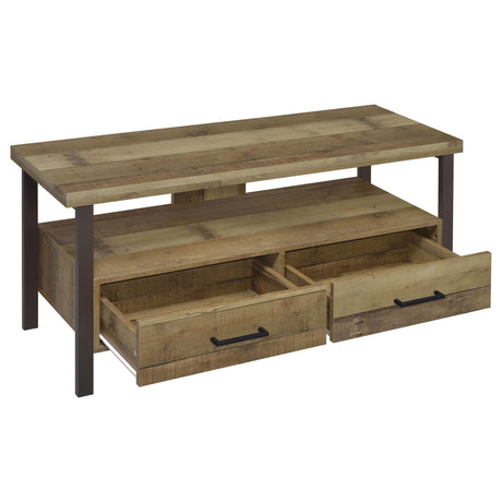 Ruston 48" 2 - drawer TV Console Weathered Pine - 721882 - image - 3