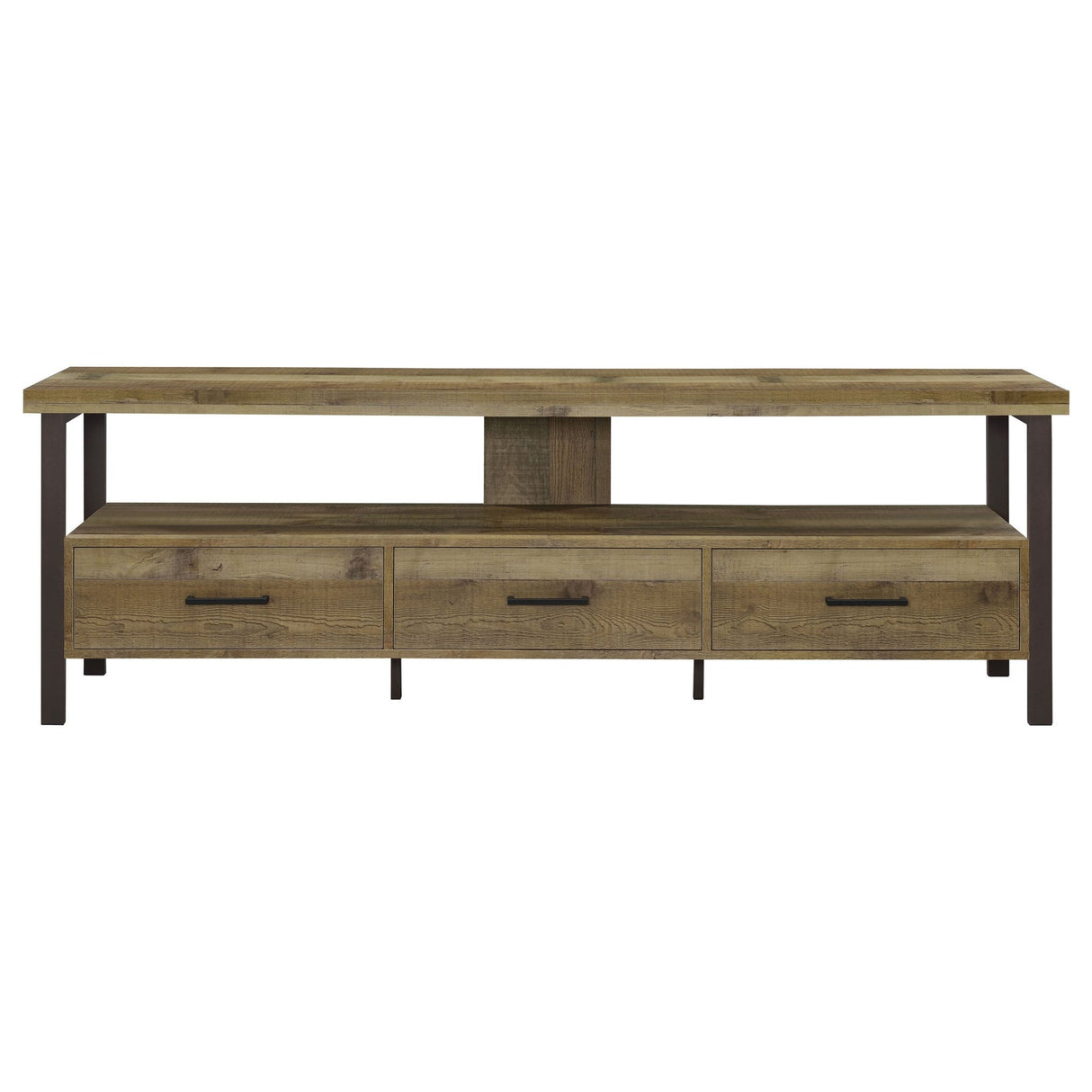 71" Tv Stand - Ruston 71" 3-drawer TV Console Weathered Pine