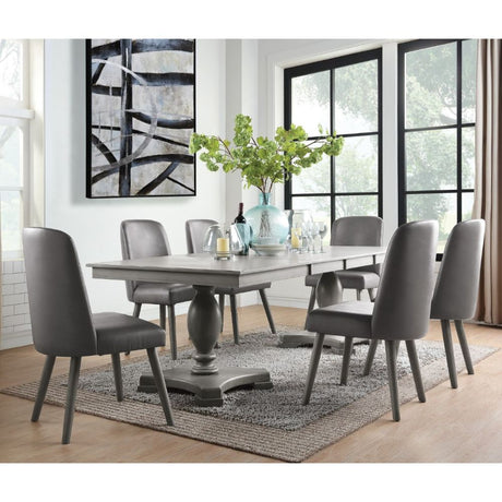 Acme - Waylon Dining Table 72200 Gray Oak Finish