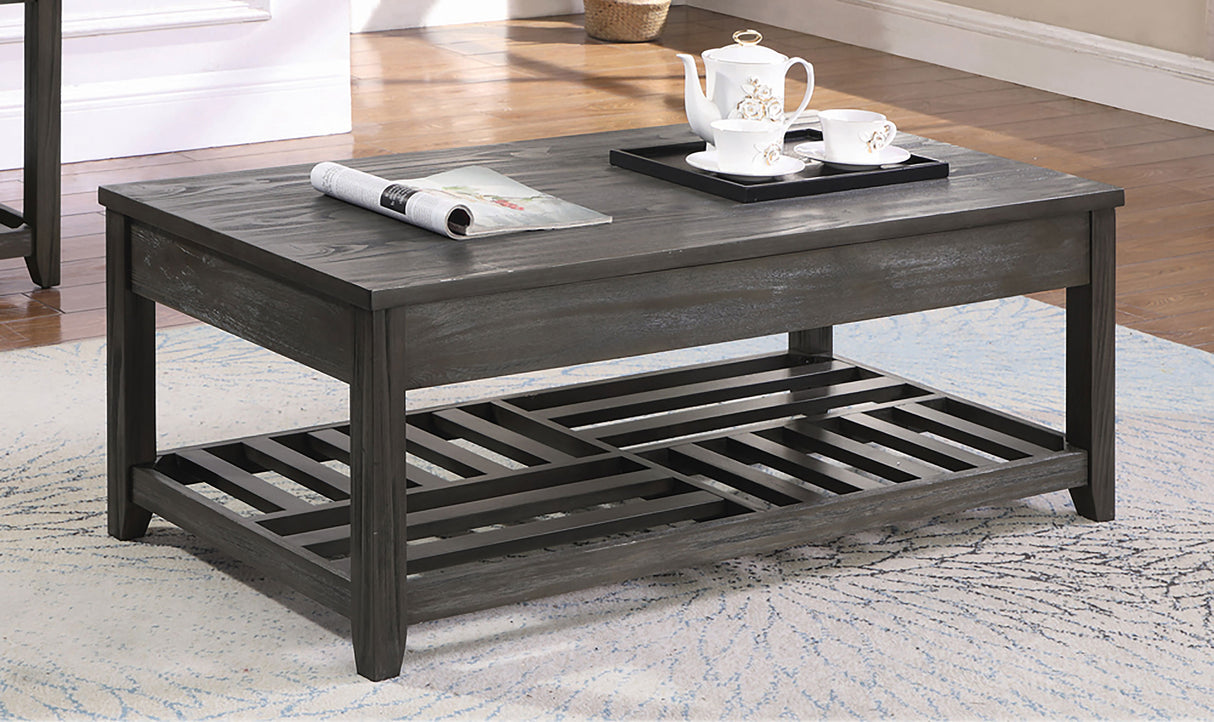 Lift Top Coffee Table - Cliffview Lift Top Coffee Table with Storage Cavities Grey