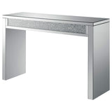 Sofa Table - Gillian Rectangular Sofa Table Silver and Clear Mirror