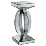End Table - Amalia Square End Table with Lower Shelf Clear Mirror