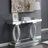 Amalia Rectangular Sofa Table with Shelf Clear Mirror | Coaster - 722519 - Home Elegance USA - 2