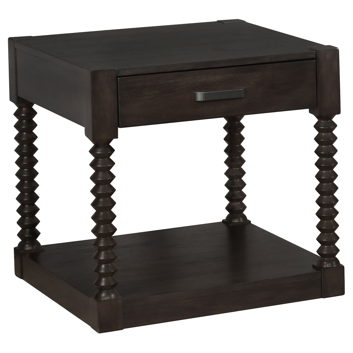 End Table - Meredith 1-drawer End Table Coffee Bean