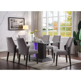 Belay Dining Table 72290 Glass Top & Gray Oak Finish | Acme - 72290 - Home Elegance USA - 1