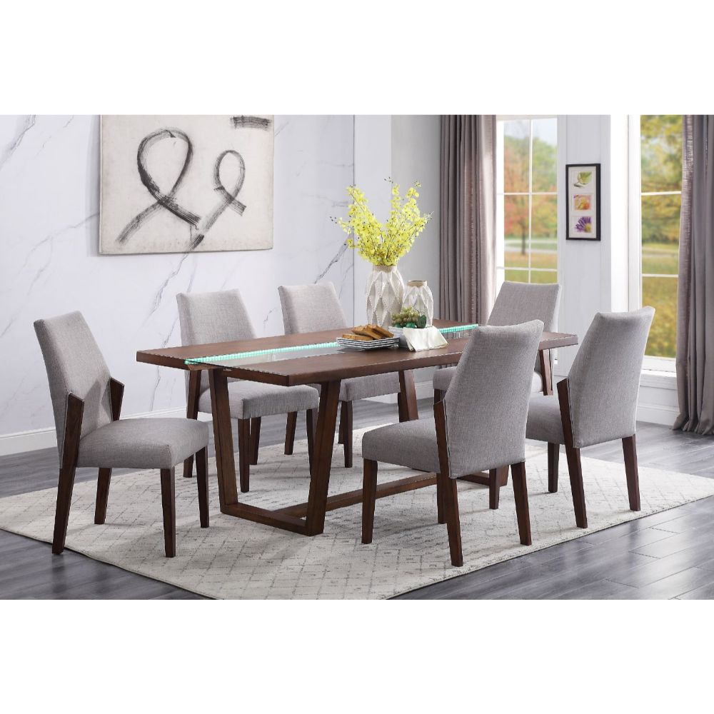 Acme - Benoit Dining Table 72295 Brown Finish