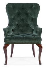 Charleston Host Chair (Set of 2) - Dark Green / Dark Brown by Hooker Furniture - View 10
