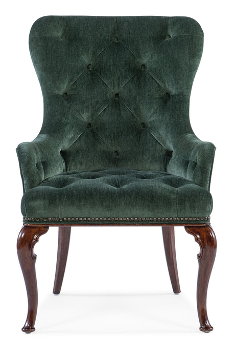 Charleston Host Chair (Set of 2) - Dark Green / Dark Brown by Hooker Furniture - View 10
